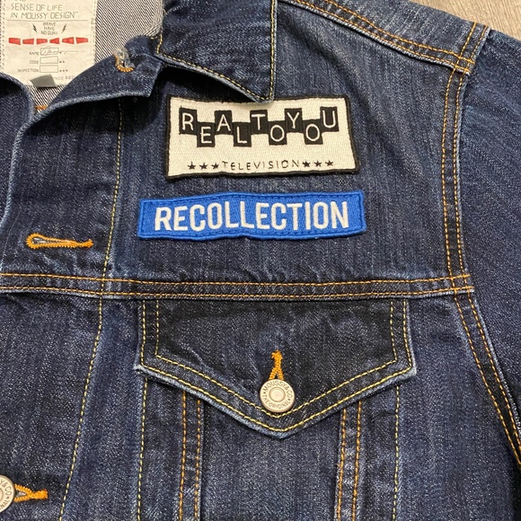 Moussy Distressed Patched Denim Jacket Size One Size - Picture 3 of 9